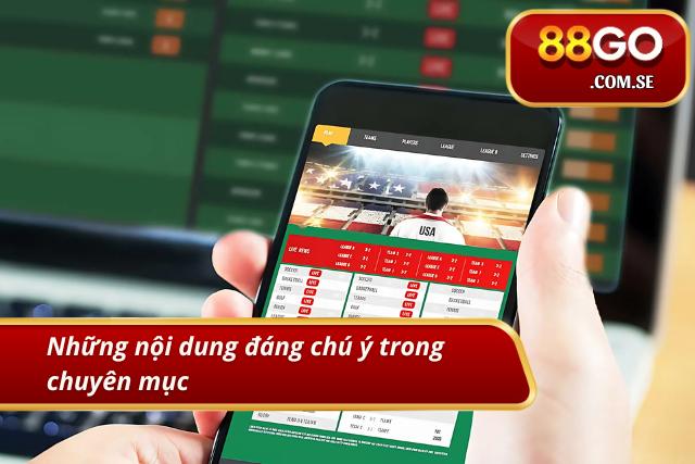 Cập nhật thông tin cá cược trực tuyến